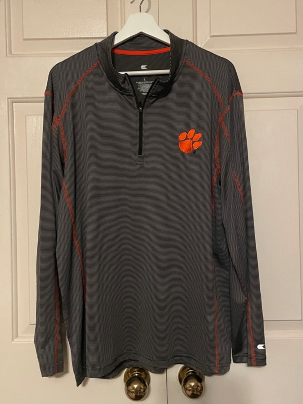 Colosseum Men's Clemson Tigers Gray Performance 1/4 Zip Pullover - Athleisure